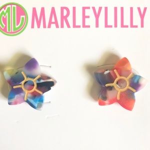 NWT Marley Lilly Multicolor Star Stud Earrings